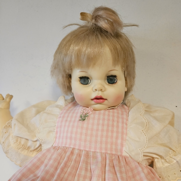 Vintage and Rare Thumbelina Doll Soft Body Doll with Pink Dress and Bloomers - Picture 2 of 11